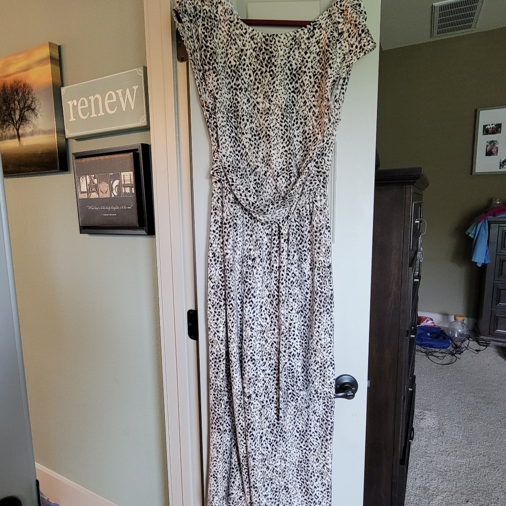 As U Wish Sz Large Jumpsuit Leopard print
